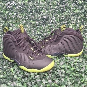 Nike Little Posite One GS Black Volt HF0977 001-Kids Green Foamposite
